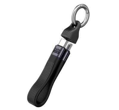 Компактен USB  кабел с карабинер KRCHB017